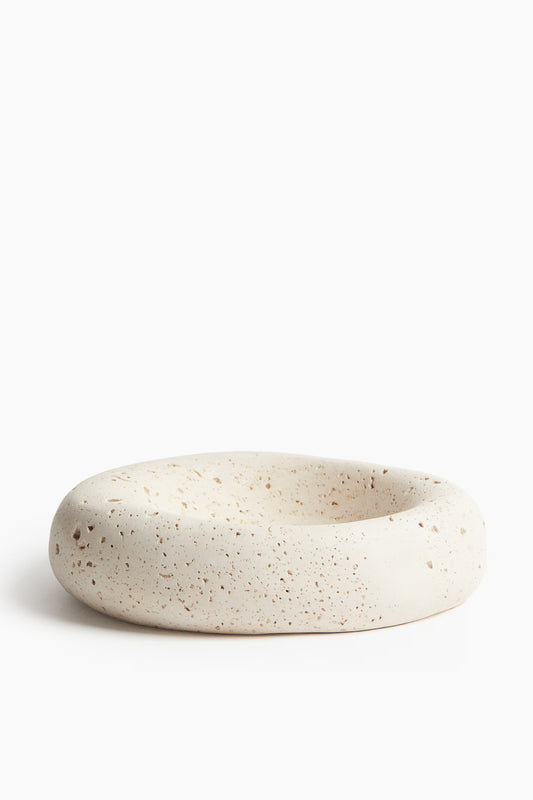 Large Asymmetric Stoneware Bowl